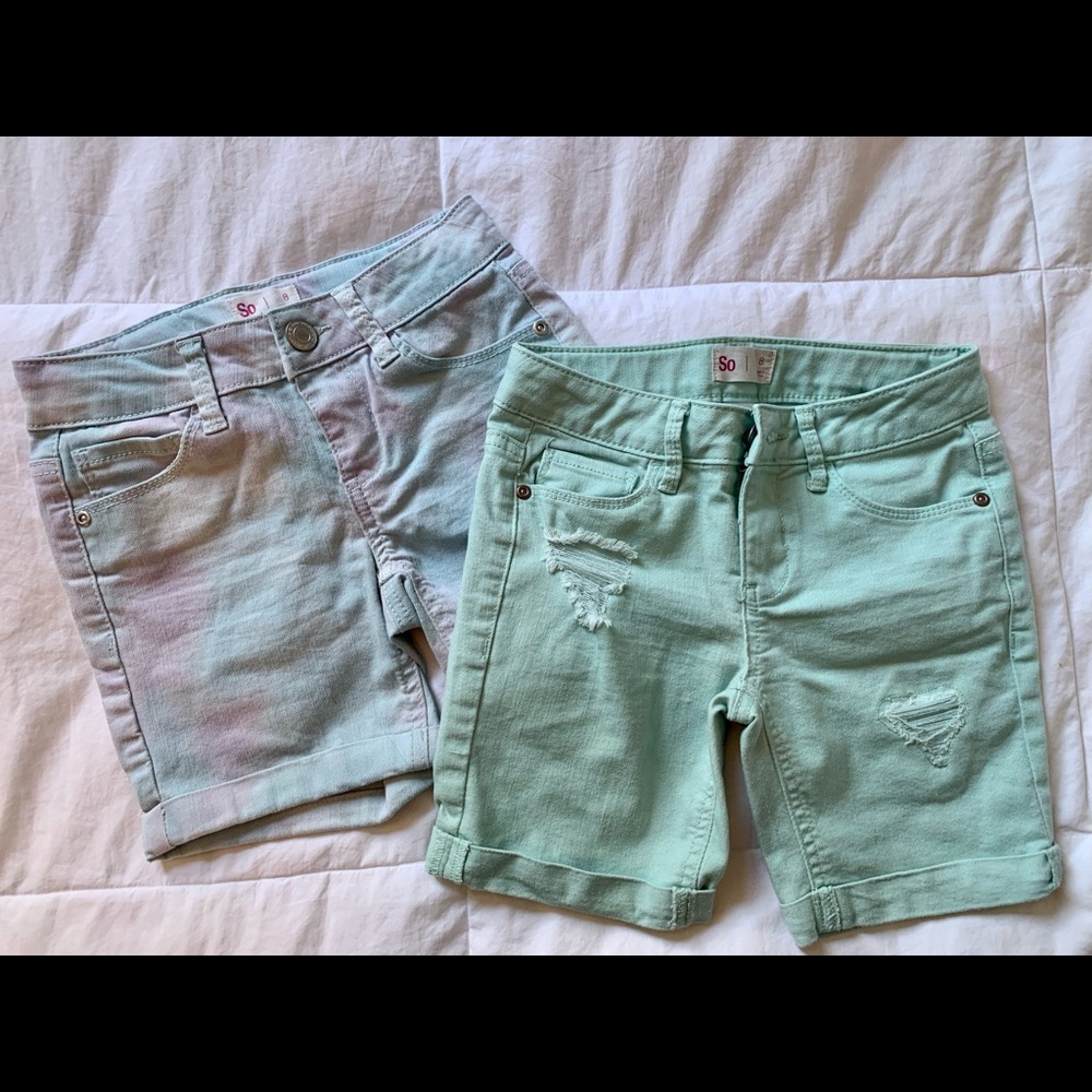 Two pairs Girls So brand Shorts